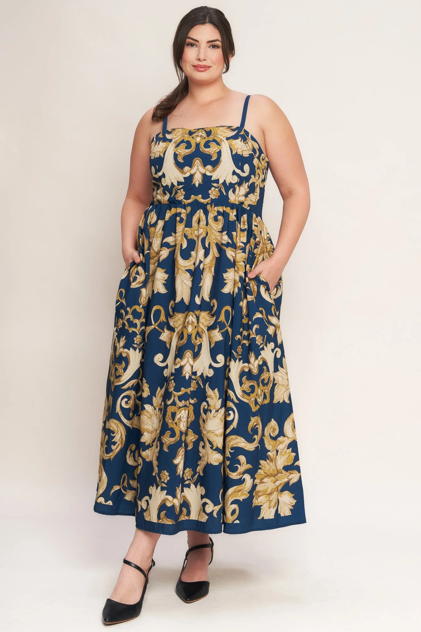 IMPERIAL BLOOM BLUE MIDI DRESS - Image 14