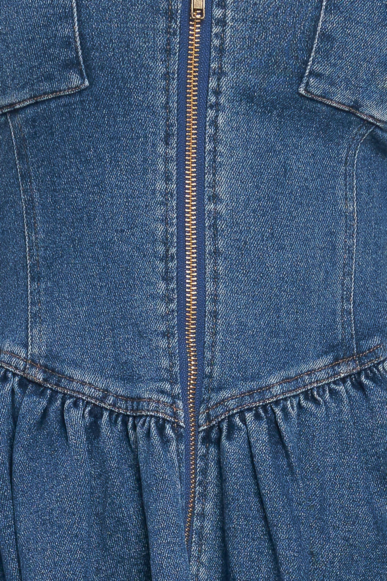 INDIGO FLOW DENIM MIDI DRESS - Image 8