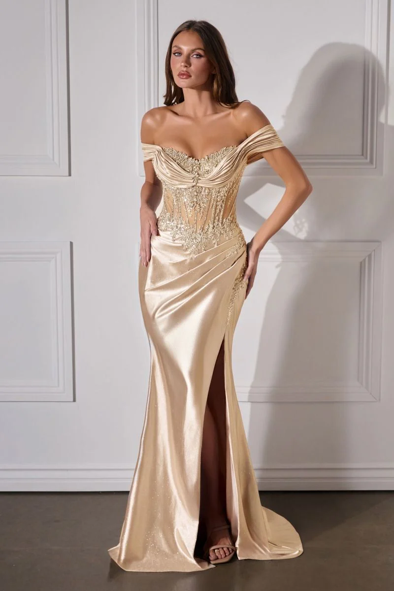 Jessamyn Gown - Off The Shoulder Fitted Dress - Image 6