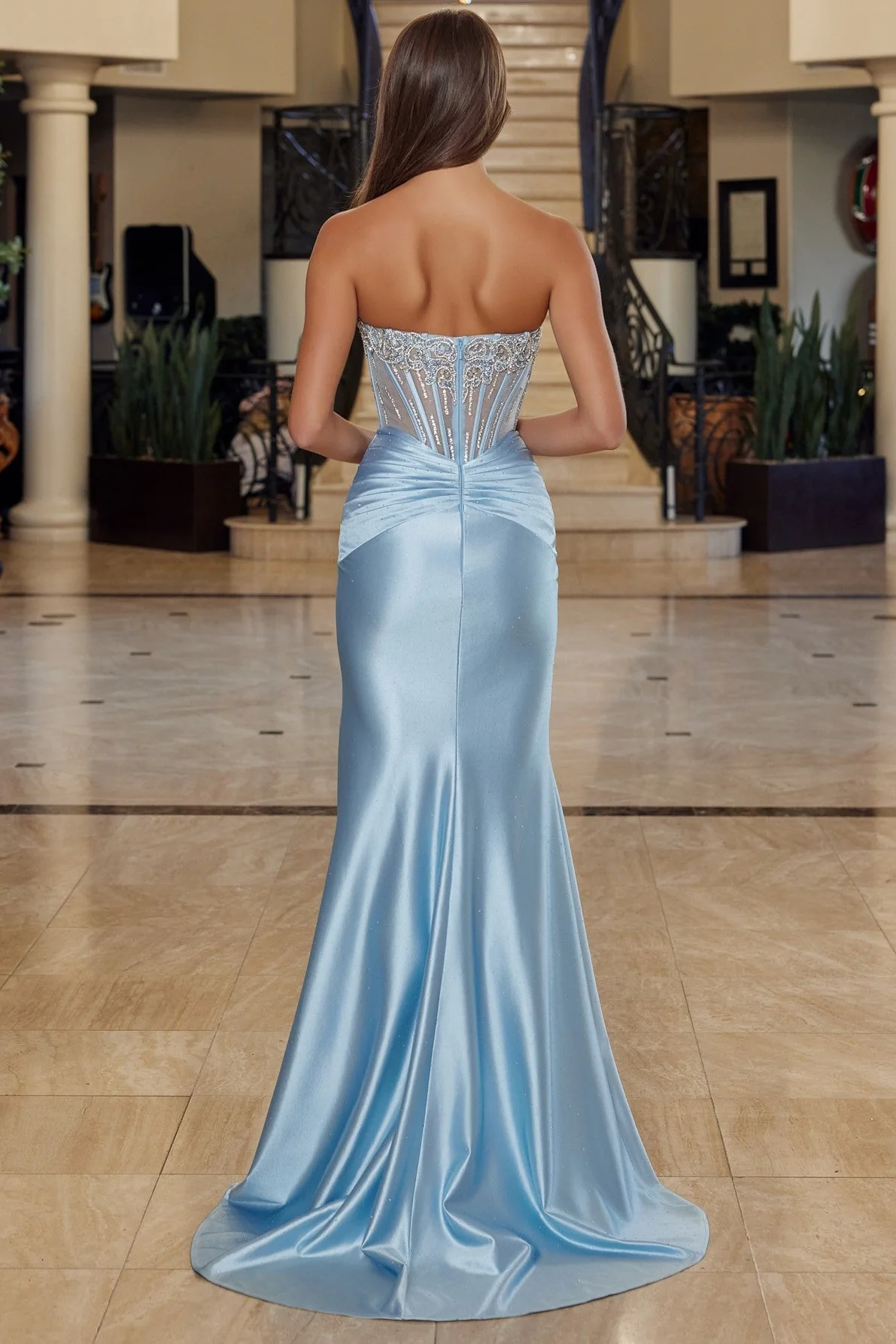 Keely Gown - Beaded Scoop Neck Dress - Image 8