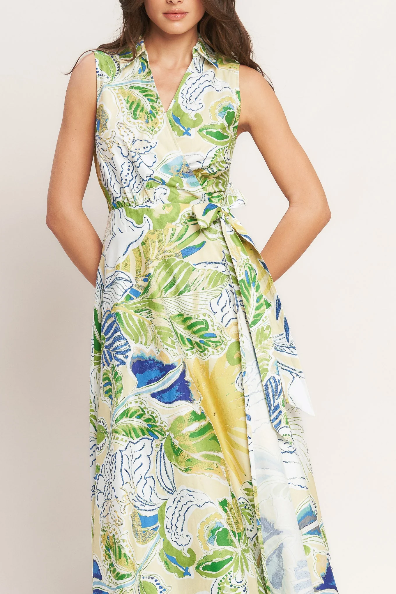 LAGOON FLOW MIDI WRAP DRESS - Image 5