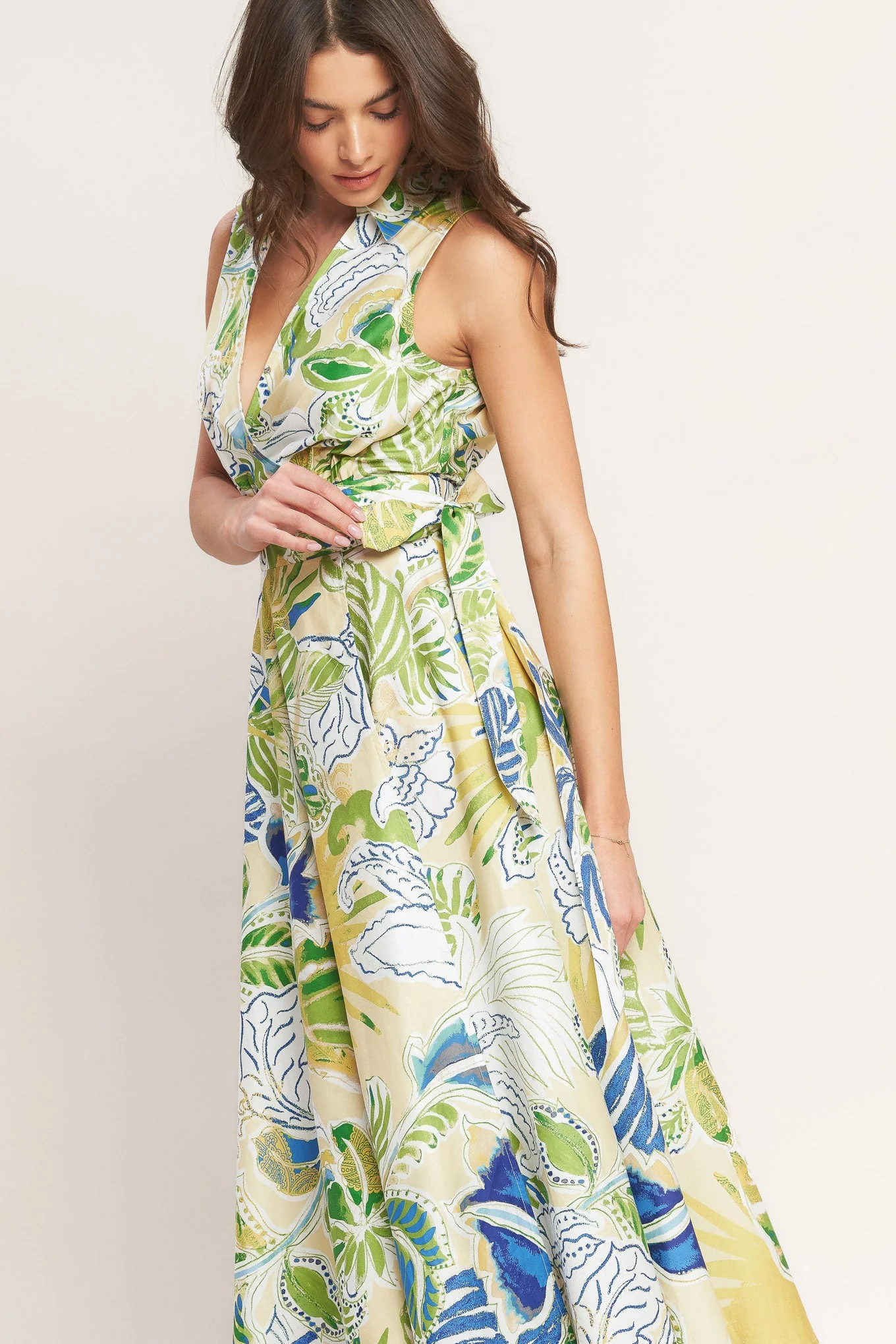 LAGOON FLOW MIDI WRAP DRESS - Image 6