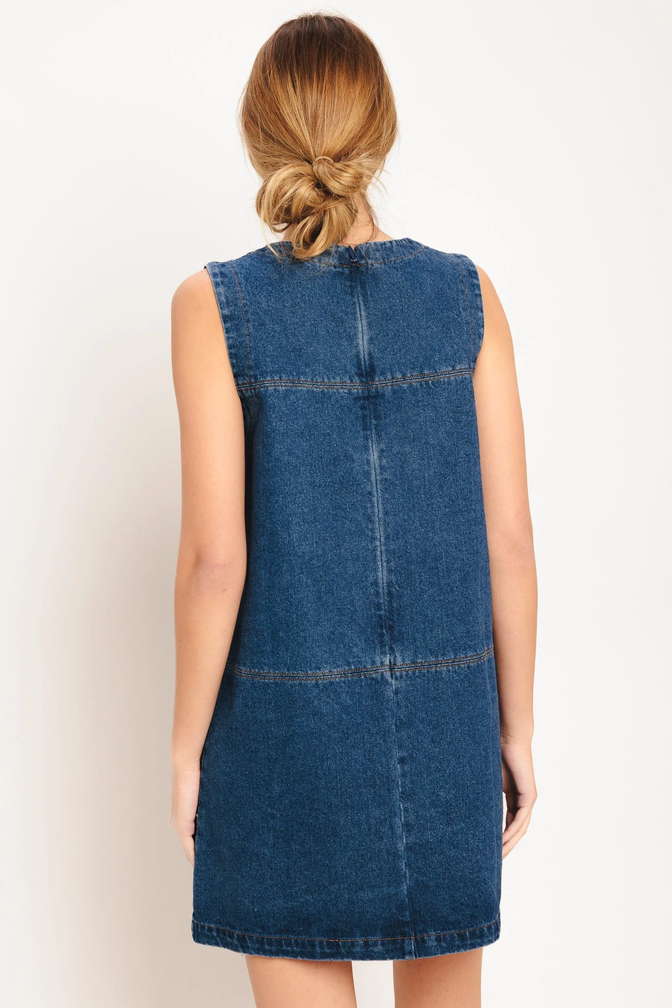 LAIDBACK CHIC DENIM SHIFT DRESS - Image 3