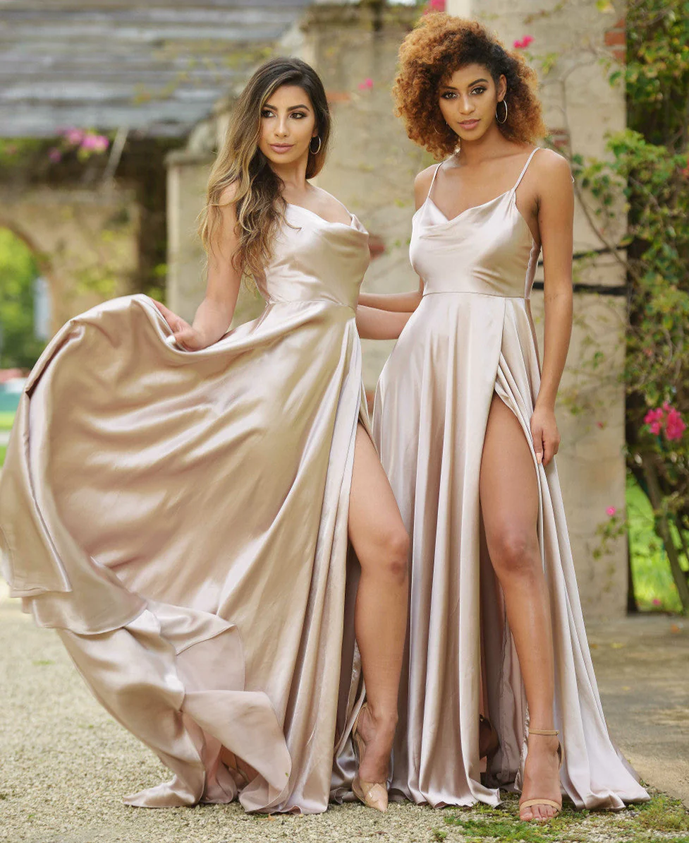 LOTTIE GOWN - SATIN A-LINE DRESS - Image 62
