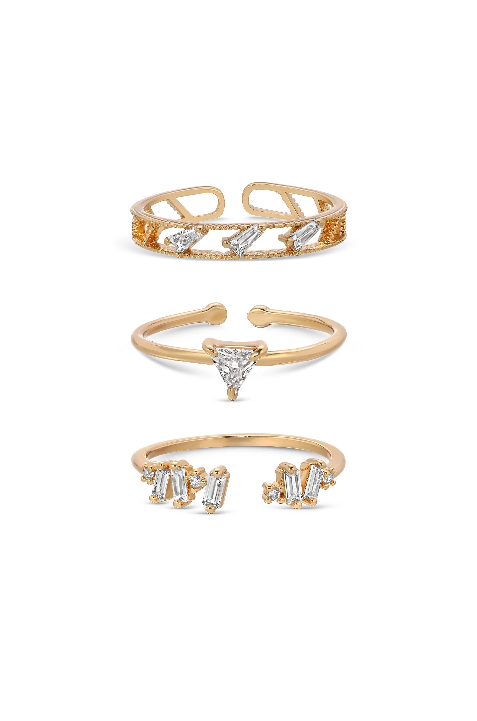 Love Story Crystal Ring Set of 3 - Image 2