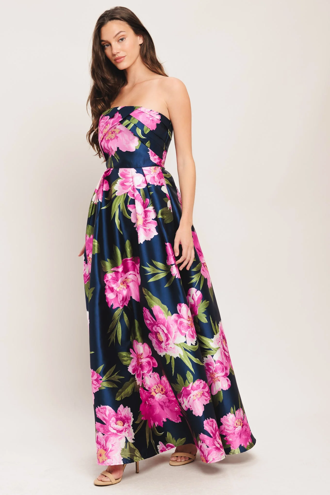 LUNA FLORA NAVY MAXI DRESS - Image 5