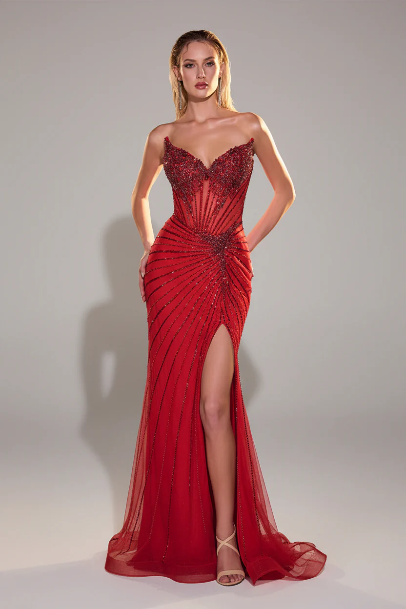 MACKENZIE GOWN - FITTED STRAPLESS DRESS - Image 8