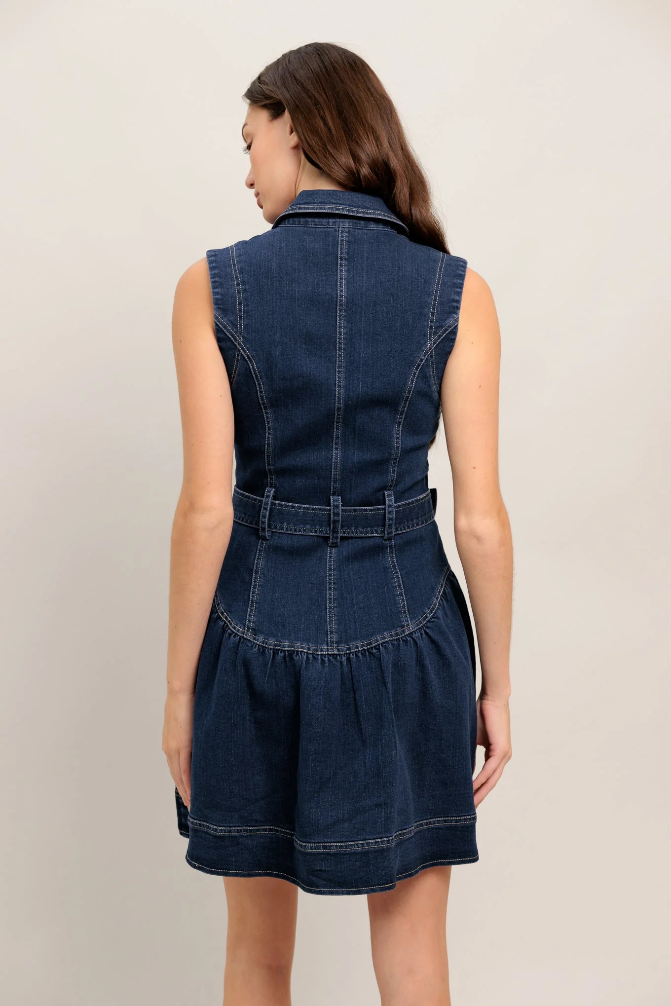 MADE TO FLATTER DENIM MINI DRESS - Image 2