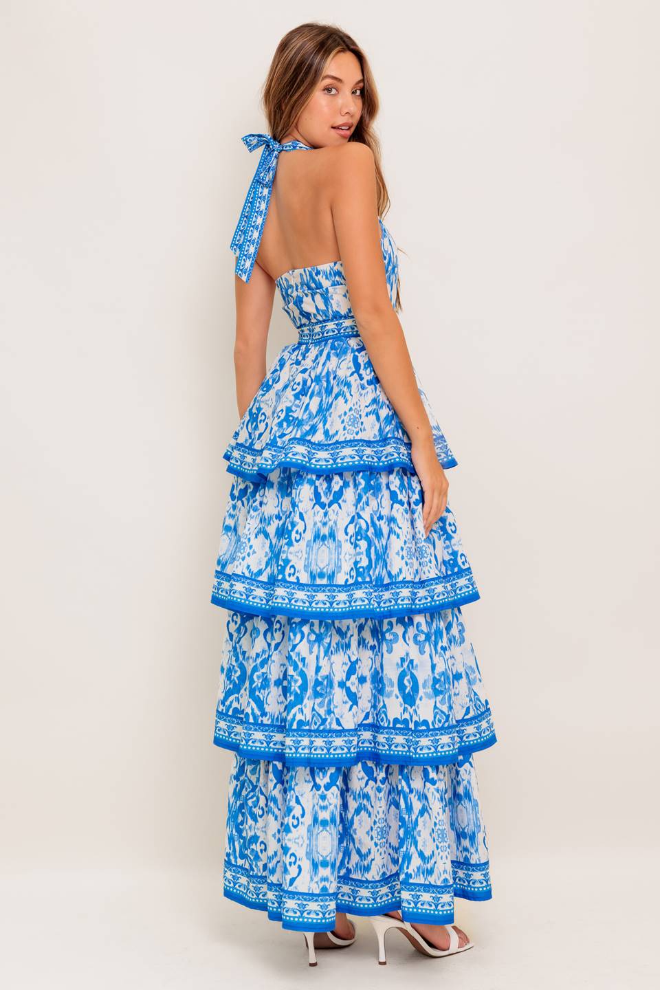 MALLORY TIERED MAXI DRESS - BLUE - FINAL SALE - Image 2