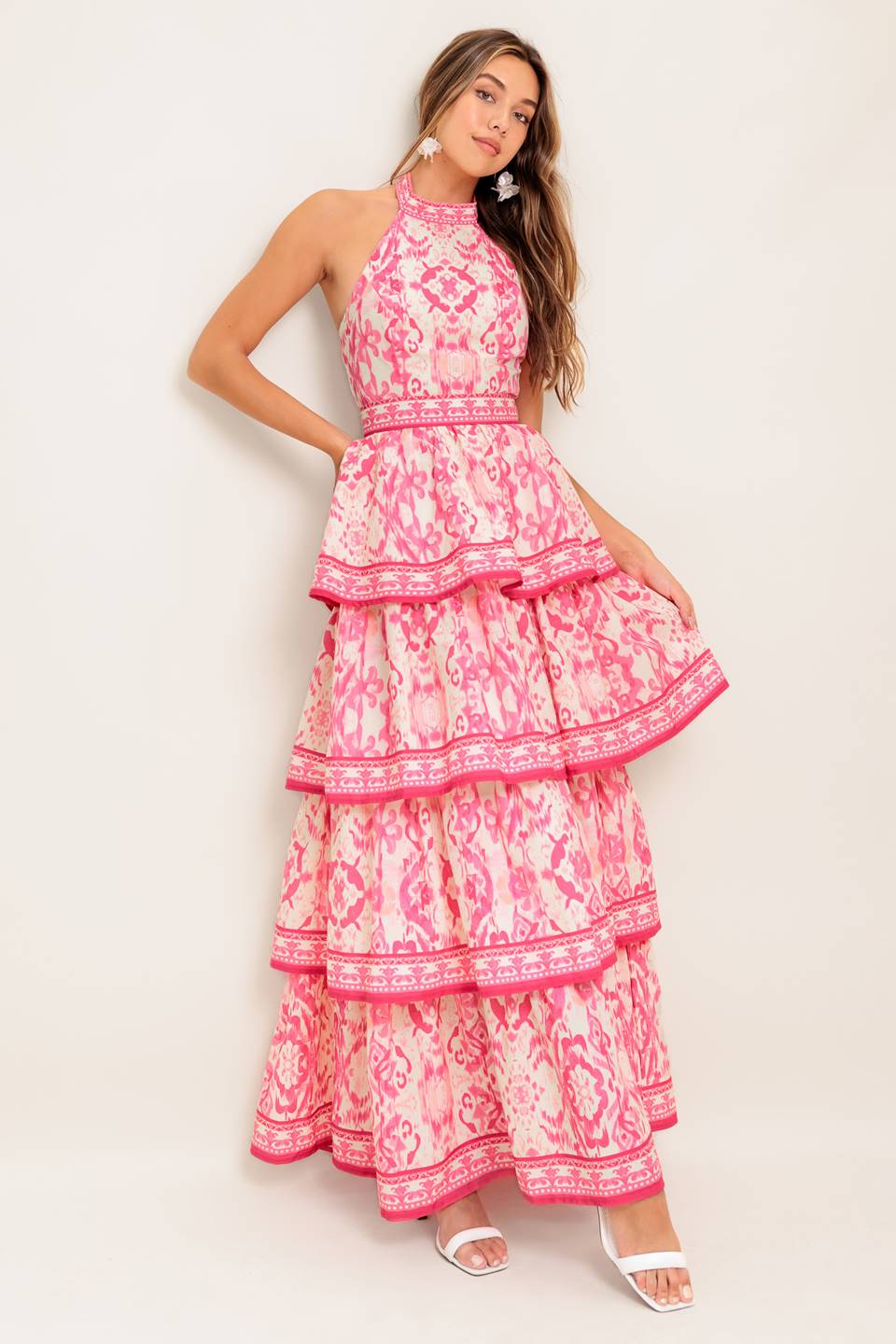 MALLORY TIERED MAXI DRESS - FUCHSIA - FINAL SALE