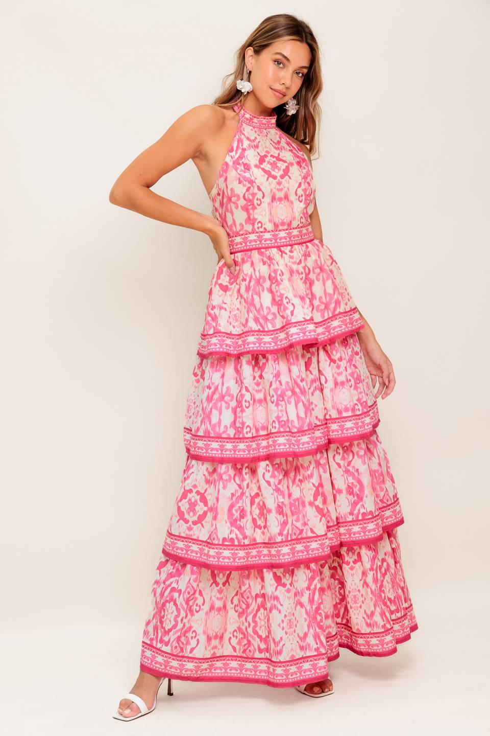 MALLORY TIERED MAXI DRESS - FUCHSIA - FINAL SALE - Image 4