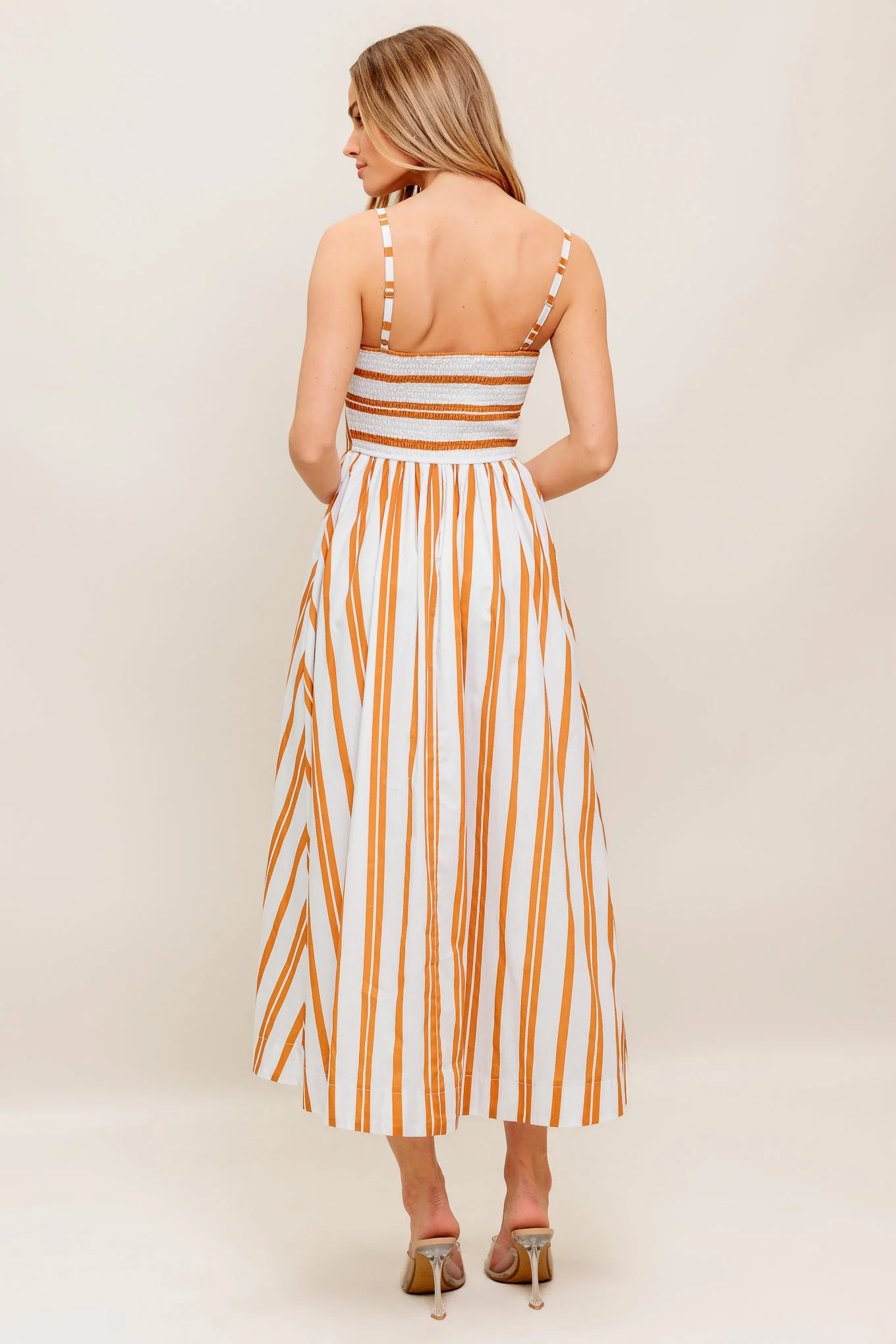 MARIGOLD MIDI DRESS - SWEETHEART STRIPED DRESS - Image 2