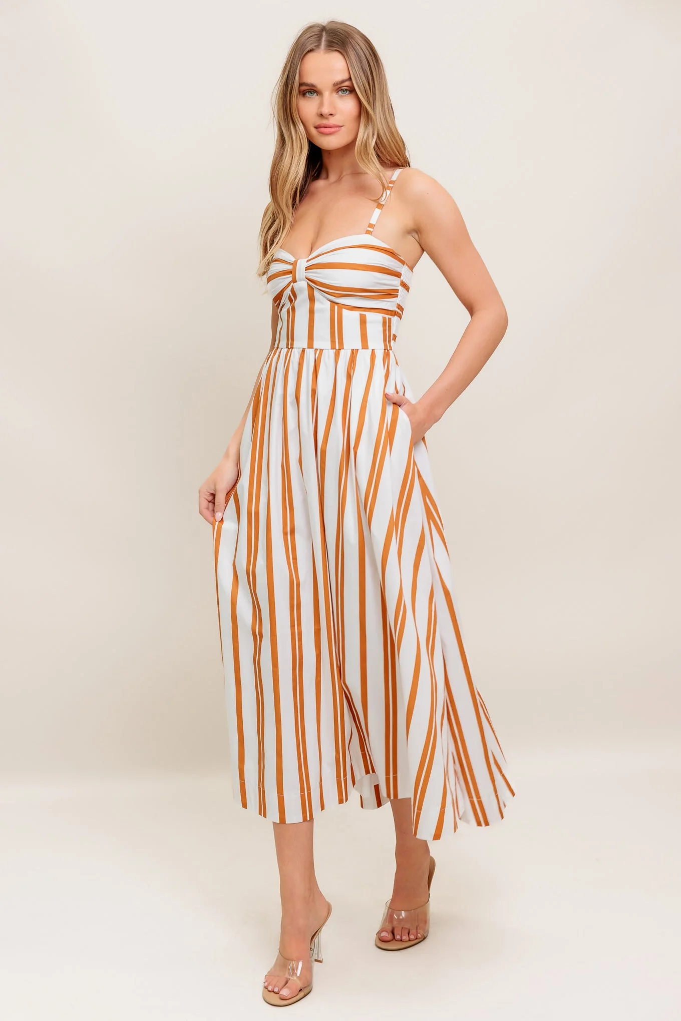 MARIGOLD MIDI DRESS - SWEETHEART STRIPED DRESS - Image 6