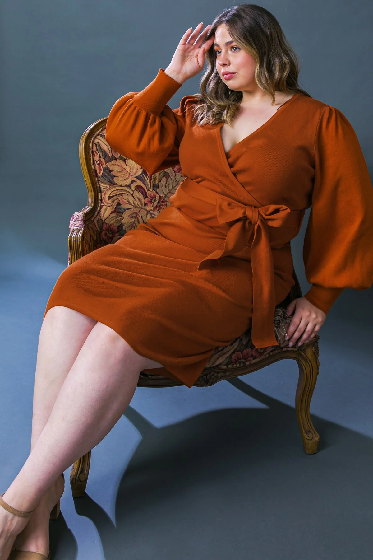 MATILDA MIDI LONG SLEEVE SWEATER DRESS - Image 12