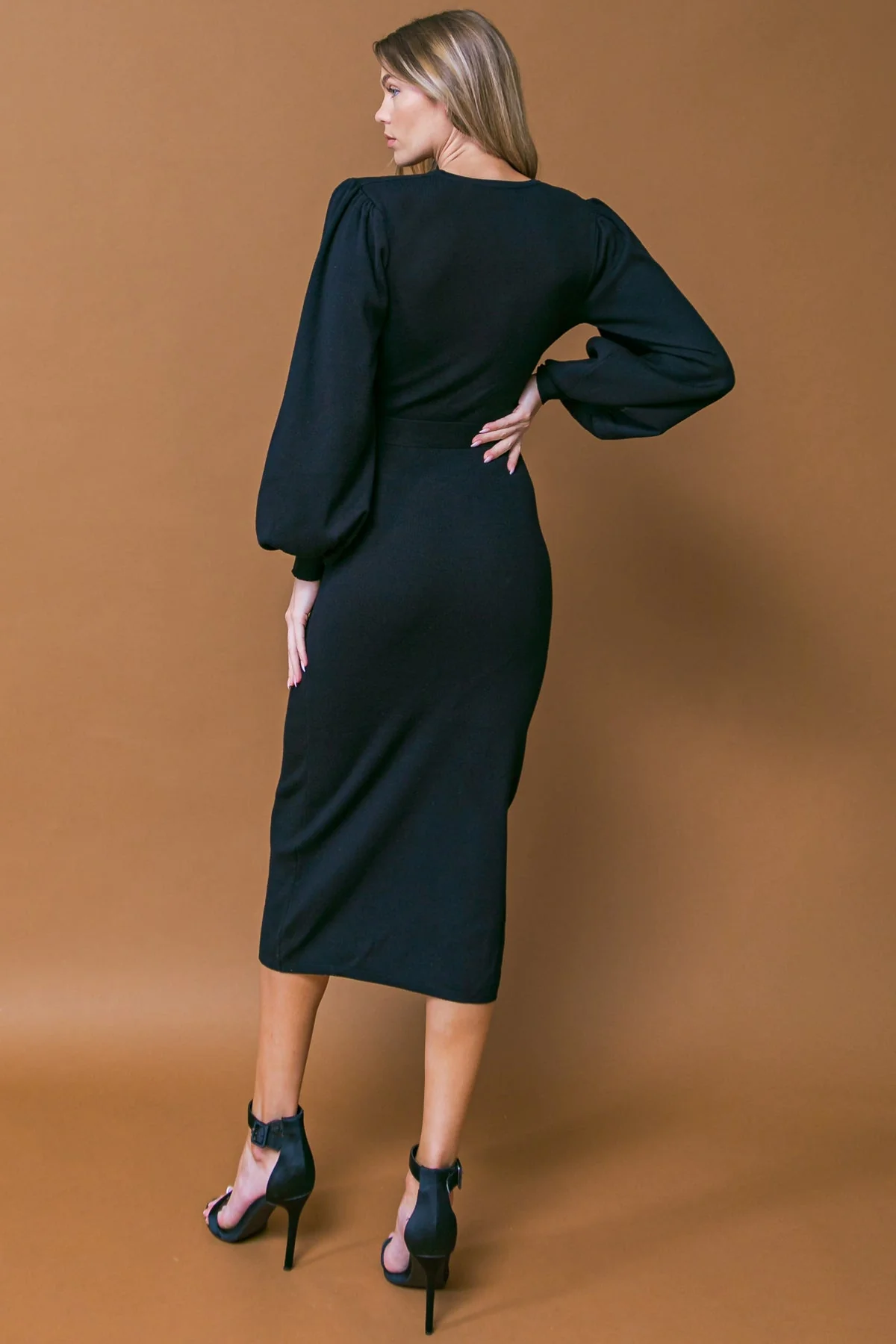 MATILDA MIDI LONG SLEEVE SWEATER DRESS - Image 5