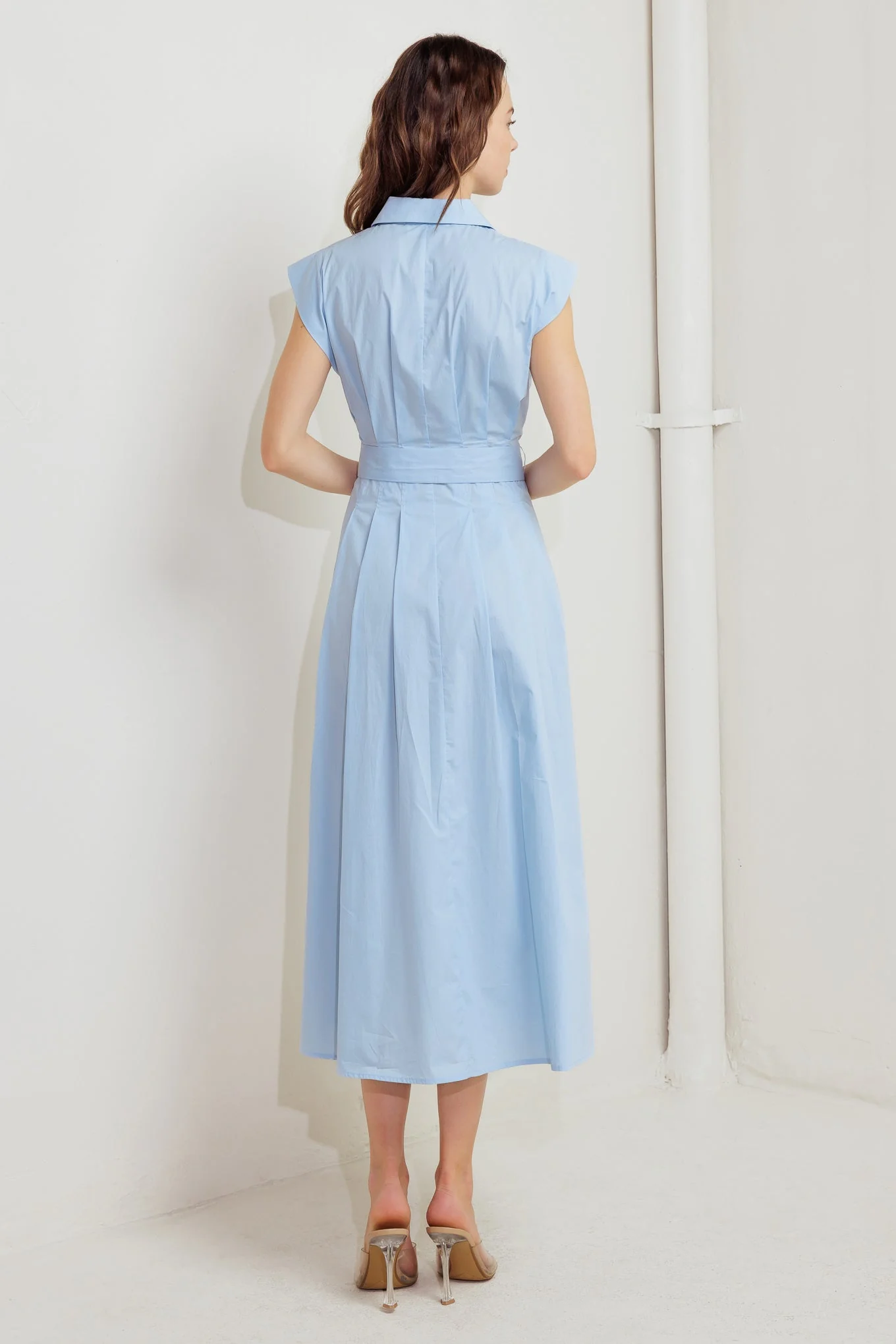 NEWPORT BLUE MIDI SHIRT DRESS - Image 2