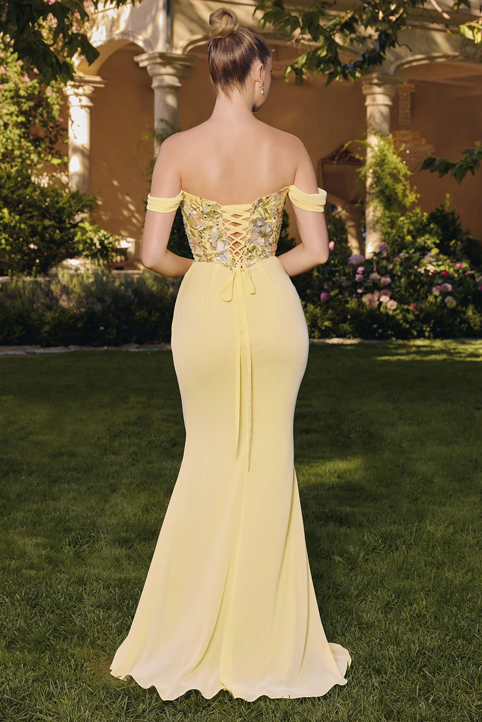 Paulina Gown - Off The Shoulder Chiffon Dress - Image 2