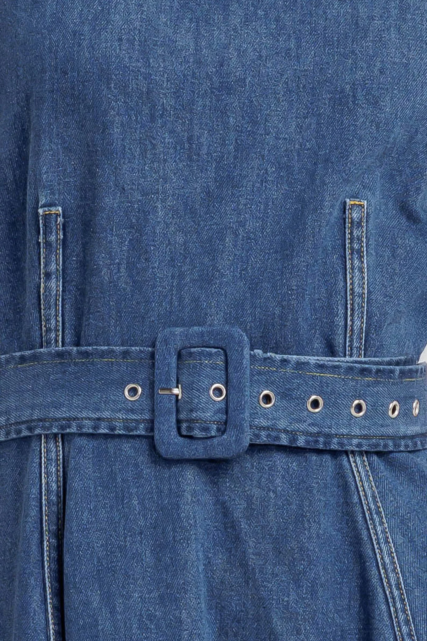 POET’S MUSE DENIM MIDI DRESS - Image 8