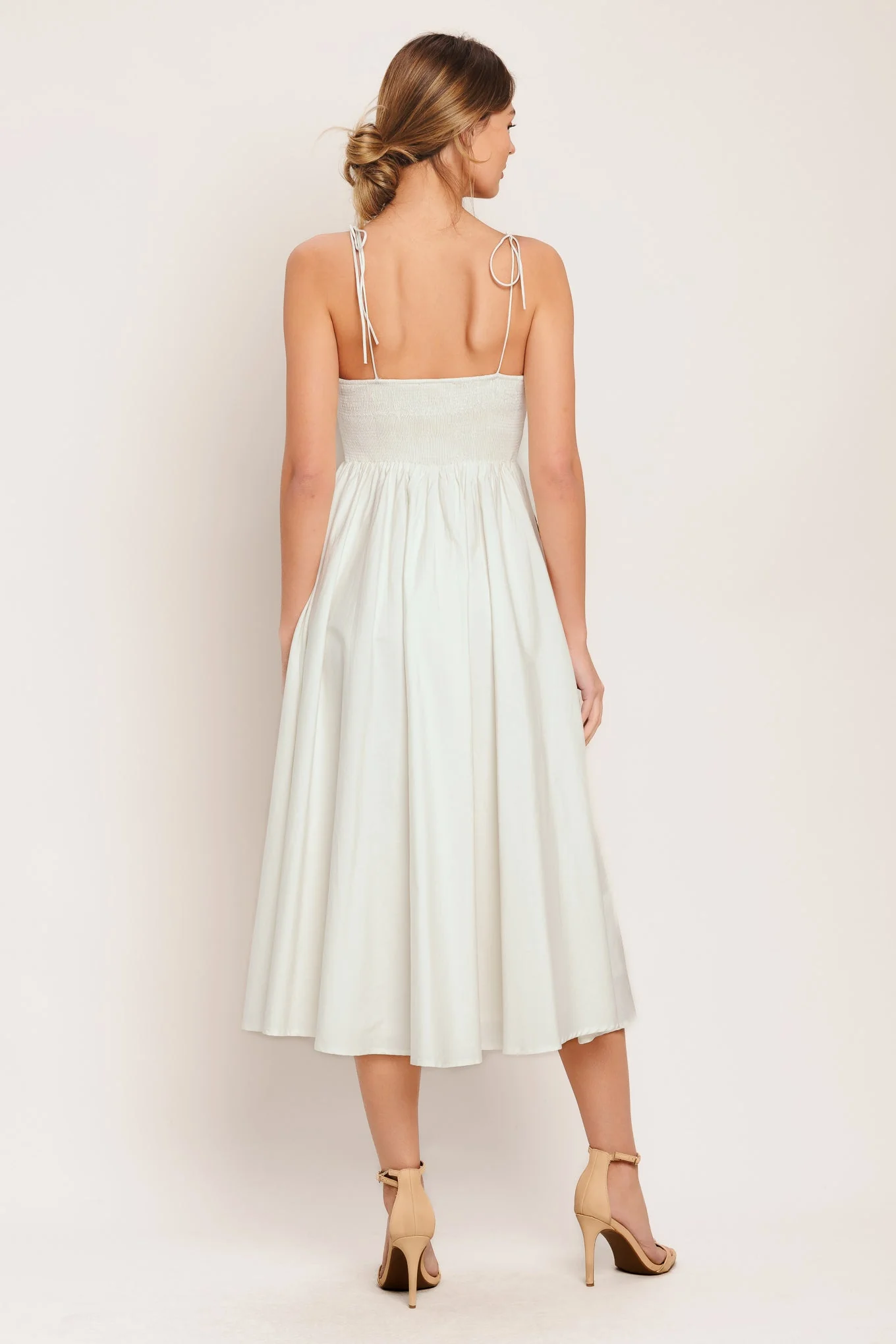 POETIC BLOOM IVORY FLORAL MIDI DRESS - Image 2