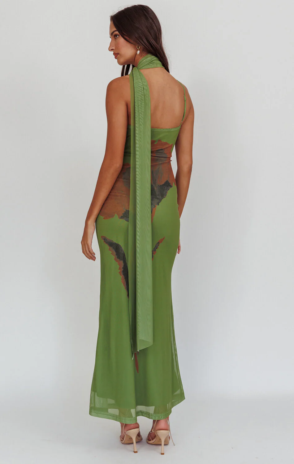 RUE MAXI DRESS - GREEN FLORAL - Image 2
