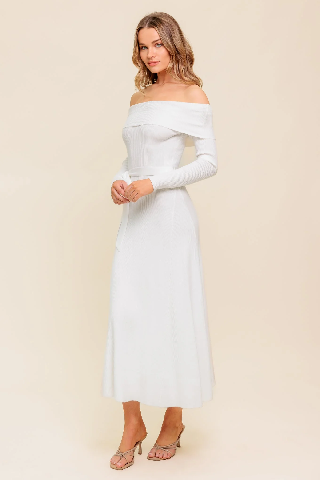 RUSTIC RETREAT - OFF THE SHOULDER SWEATER DRESS - Image 13