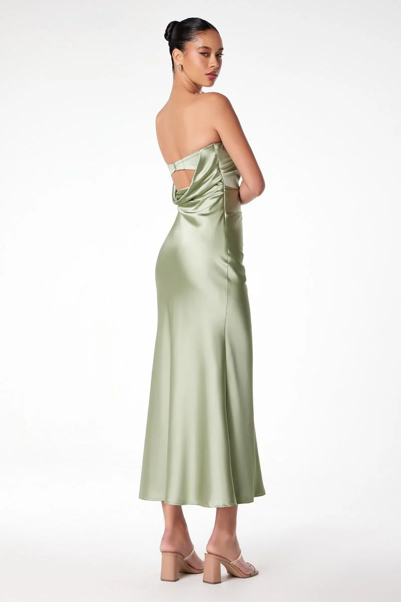 Ruthie Satin Strapless Maxi Dress - Image 4