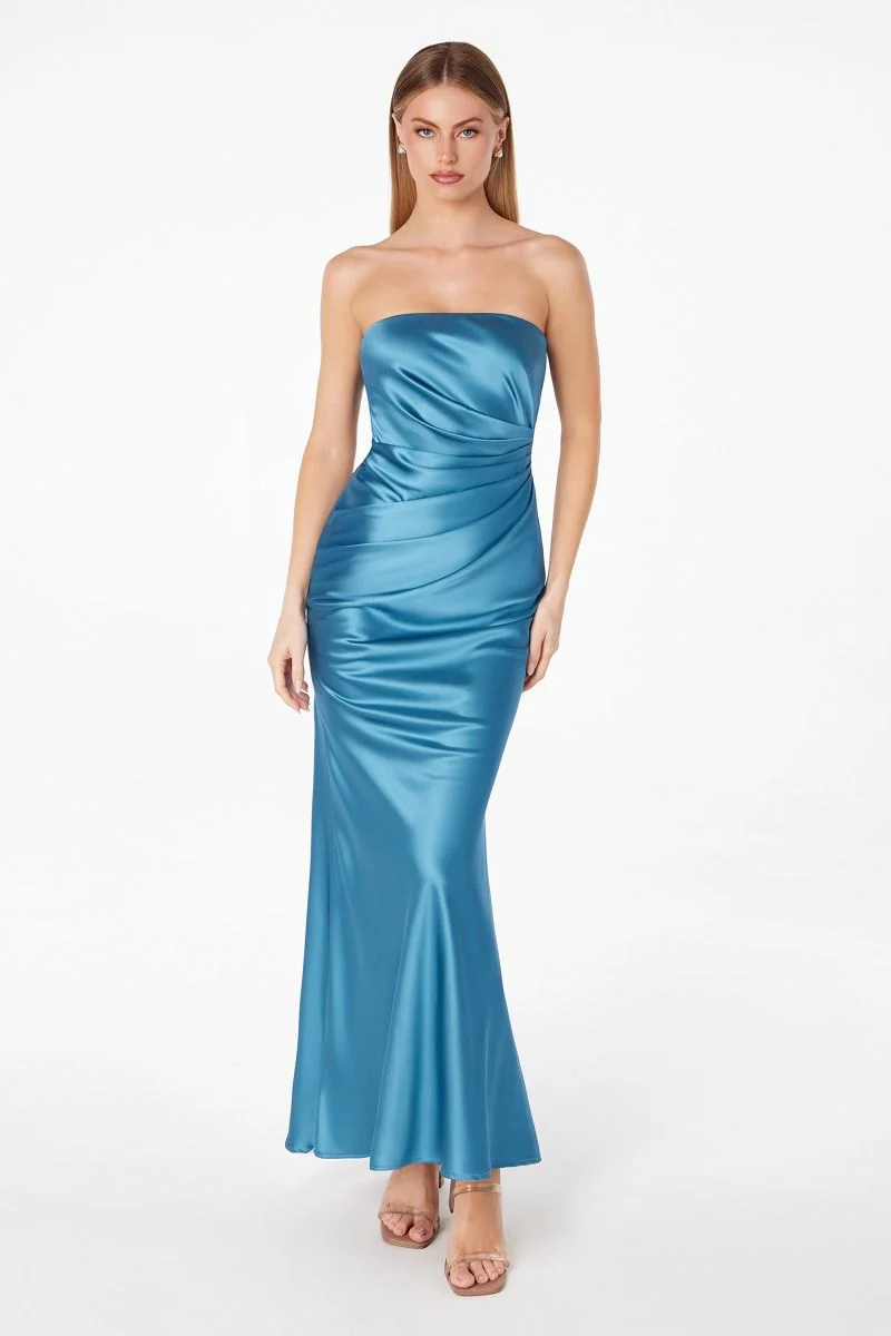 Ruthie Satin Strapless Maxi Dress - Image 7