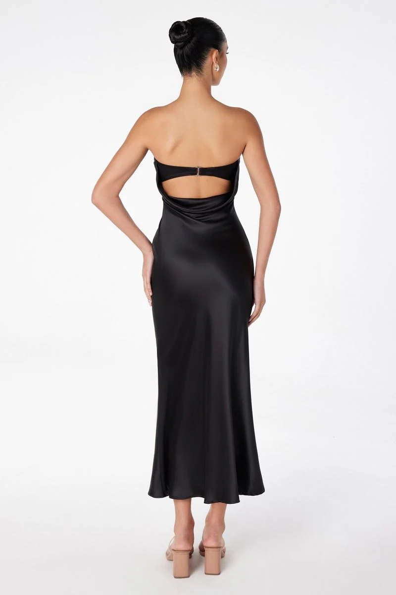 Ruthie Satin Strapless Maxi Dress - Image 9
