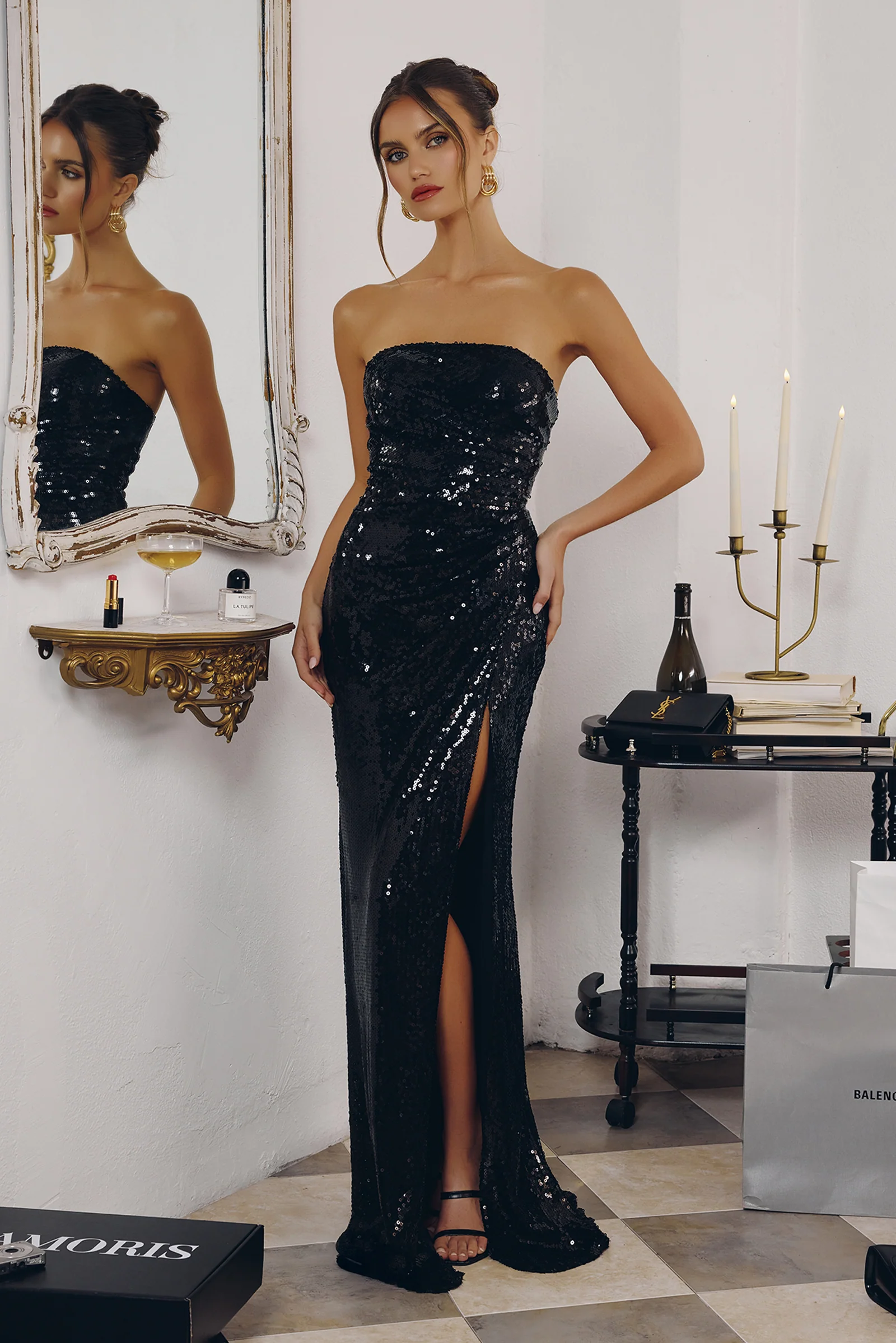 Shauna Gown - Strapless Sequin Dress - Image 4