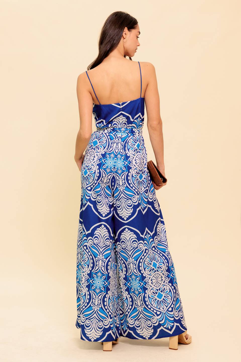 SELAH PRINTED JUMPSUIT - NAVY - FINAL SALE - Image 2
