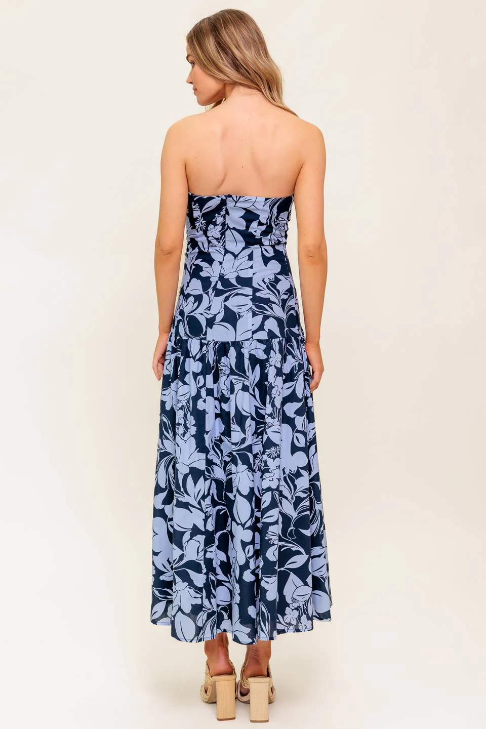 SMILES ARE CONTAGIOUS MIDI DRESS - NAVY BLUE - Image 2