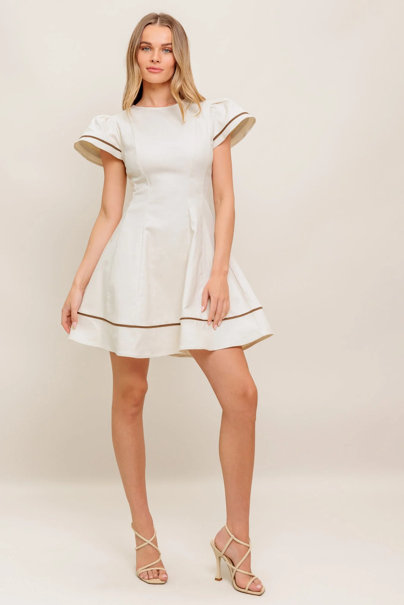 STARLA FLUTTER SLEEVE MINI DRESS - Image 5