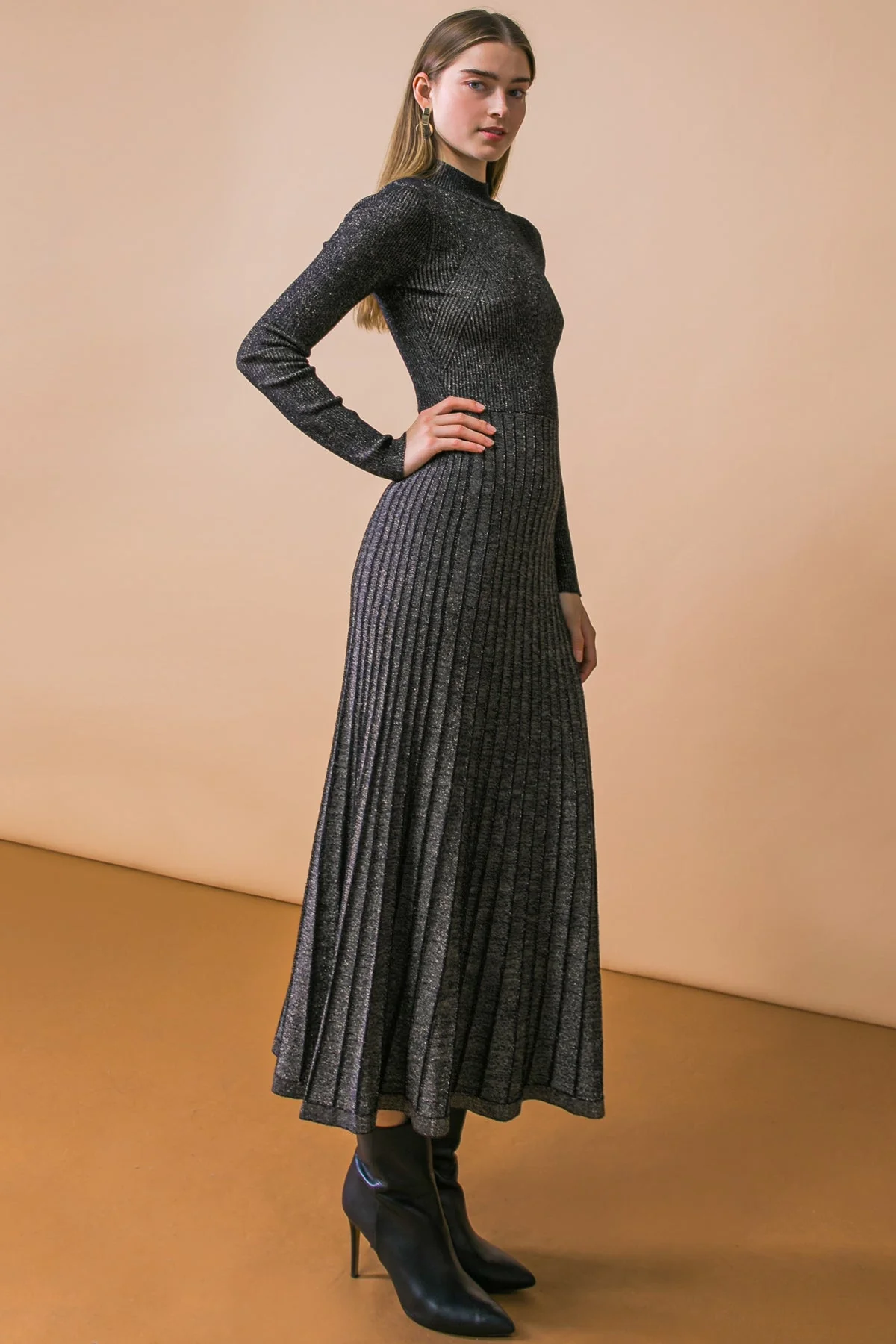 STAY COZE SWEATER MIDI DRESS - Image 5