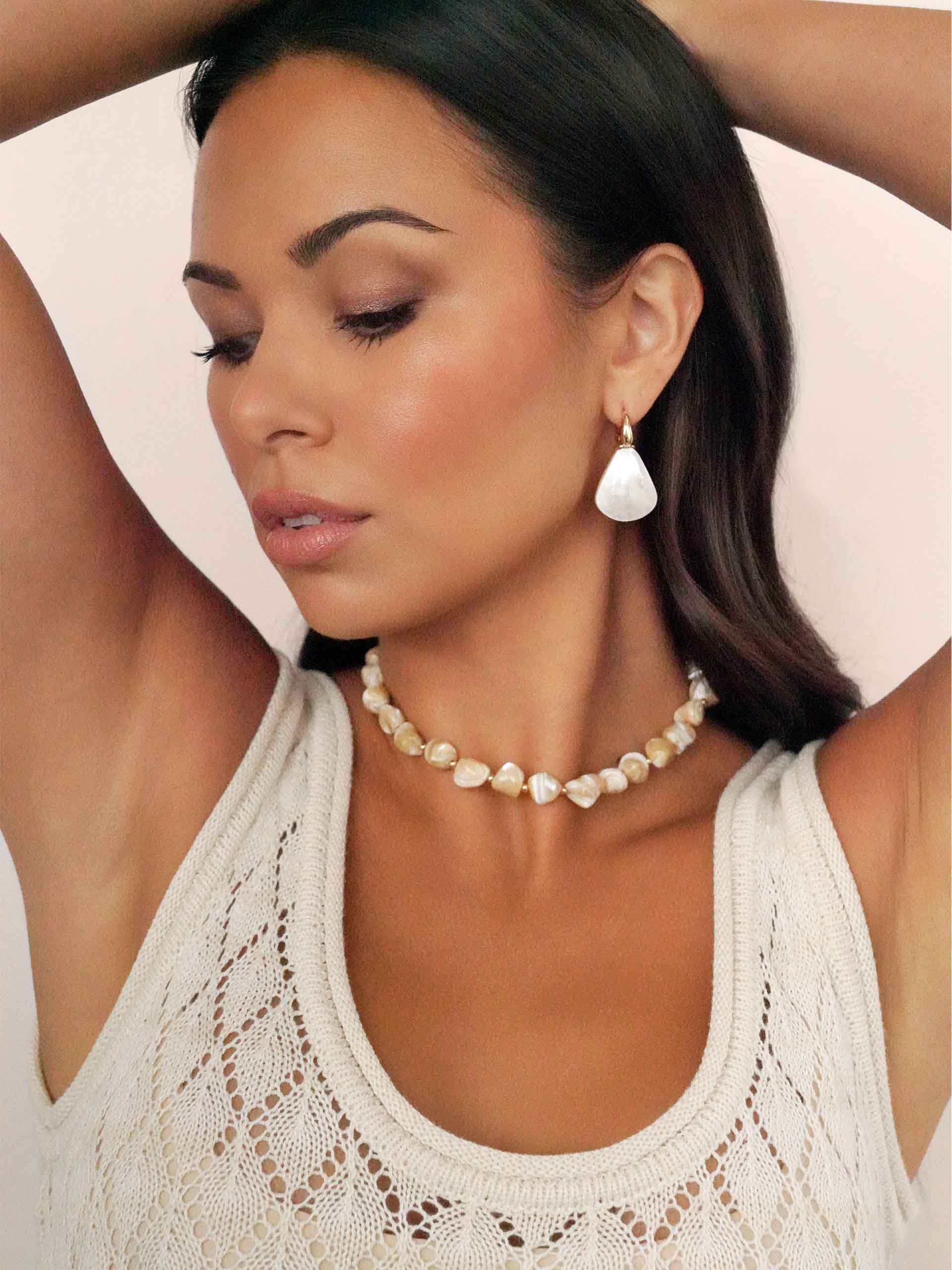 Sun-Kissed Pearl Earrings - Image 6