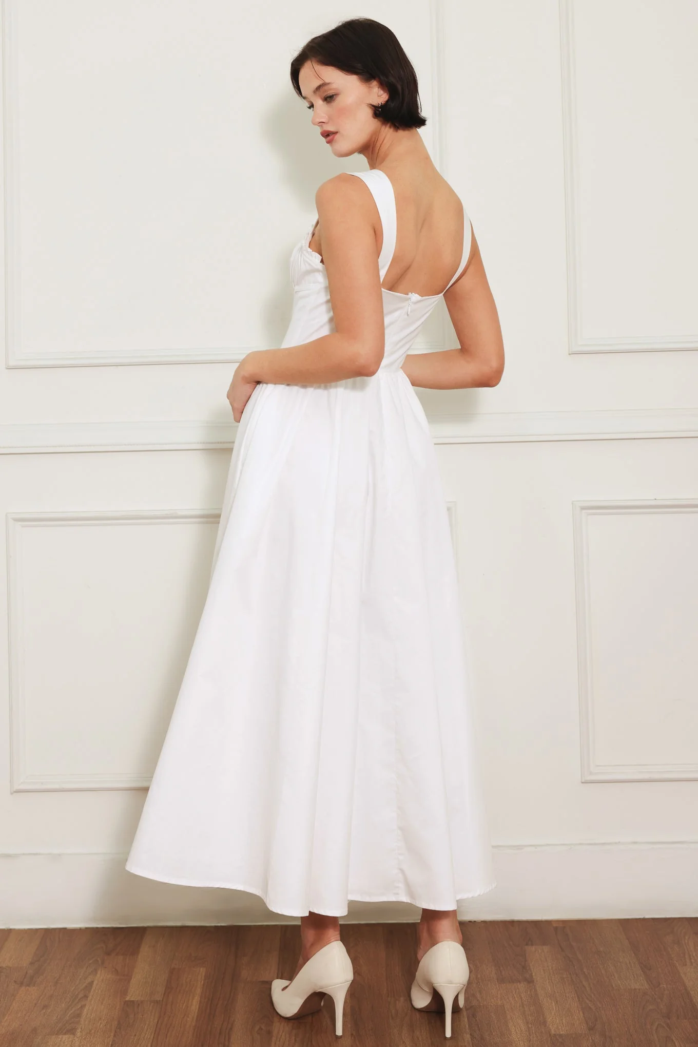 SWEETHEART SERENADE WHITE MIDI DRESS - Image 7