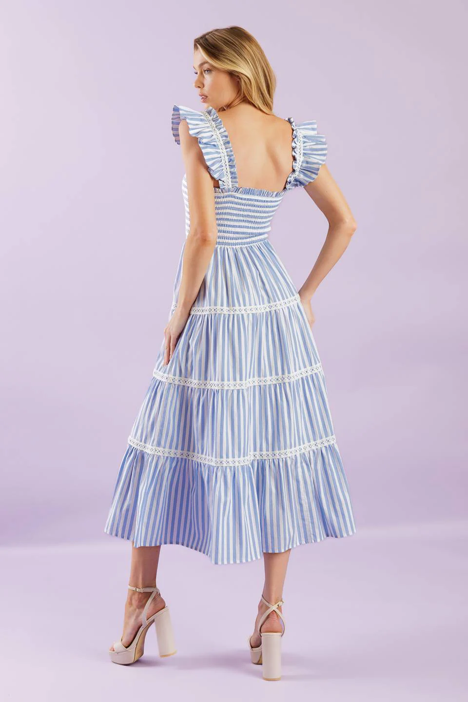 SWING OF THINGS BLUE MIDI DRESS - Image 2