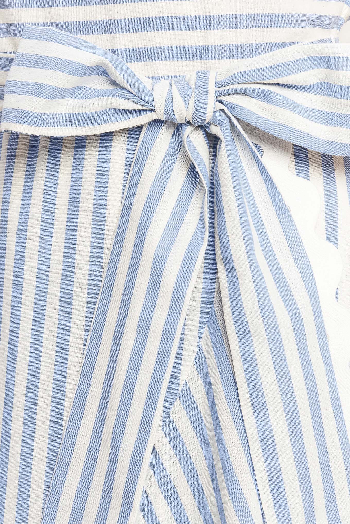 TIED TO YOU BLUE STRIPED MIDI DRESS - Image 7