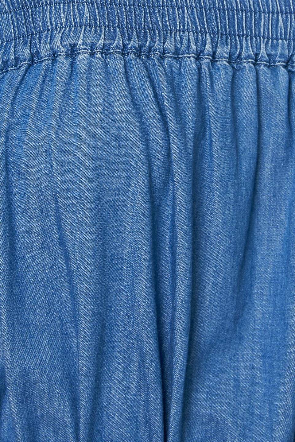 TRUDY TIERED MAXI DRESS - BLUE CHAMBRAY - Image 8