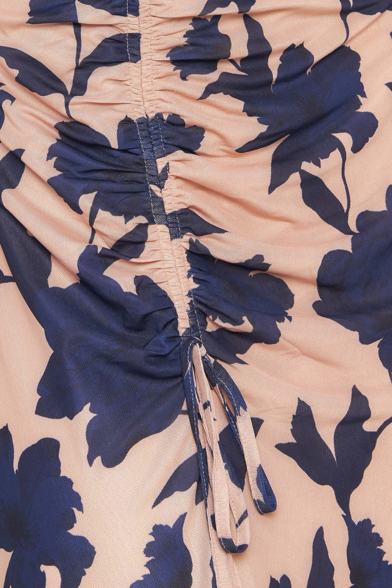 TWILIGHT FLORAL POWER MESH MIDI DRESS - Image 7