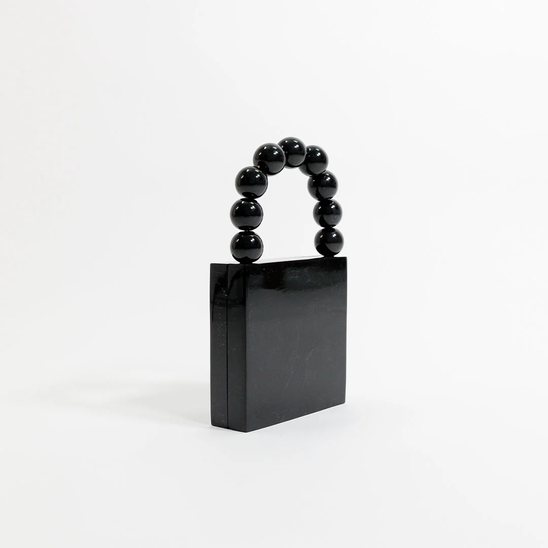 Twinkling Noir Mosaic Clutch
