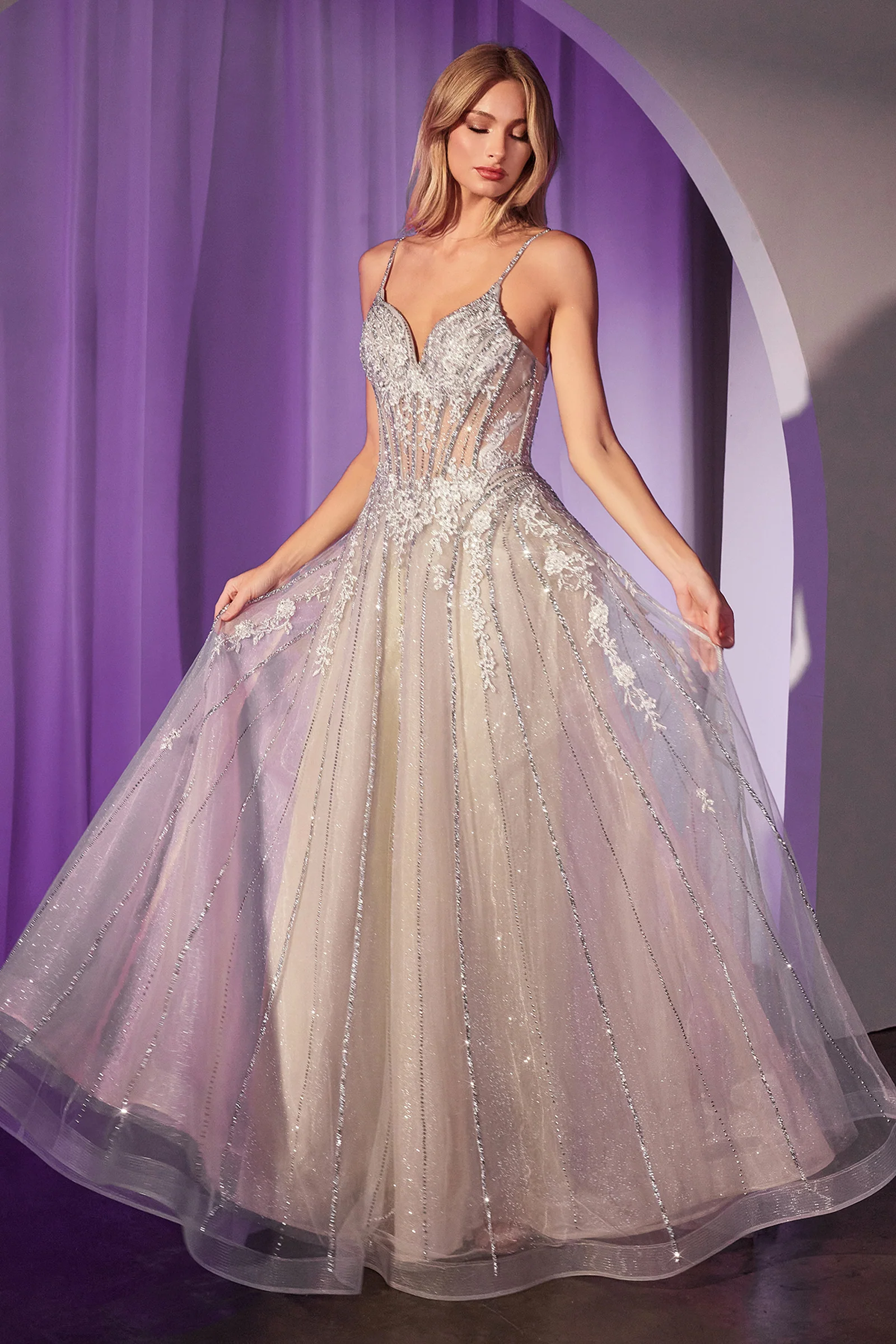 Wynter Gown - Crystal-Embellished A-Line Tulle Dress - Image 2