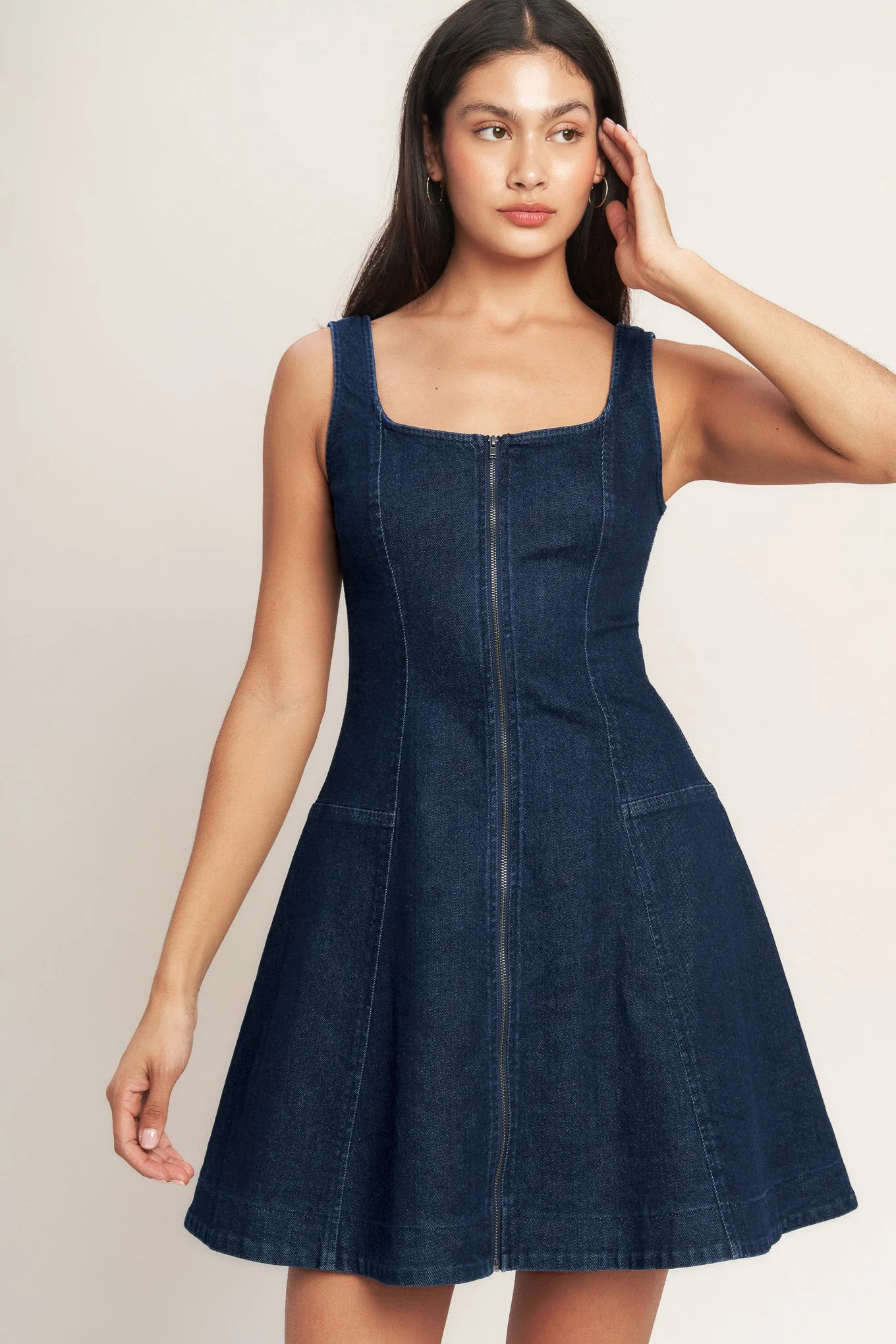 YOUR NEXT FAVORITE DENIM MINI DRESS - Image 2